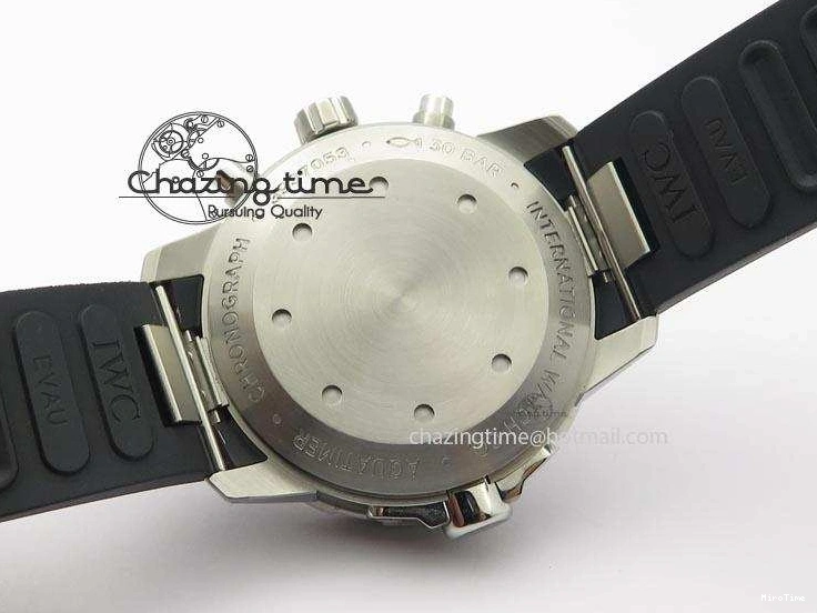 MIROTIME 0225 Aquatimer Chrono IW376803 V6F 1:1 Best Edition Black Dial On Rubber Strap A Stretchable 7280